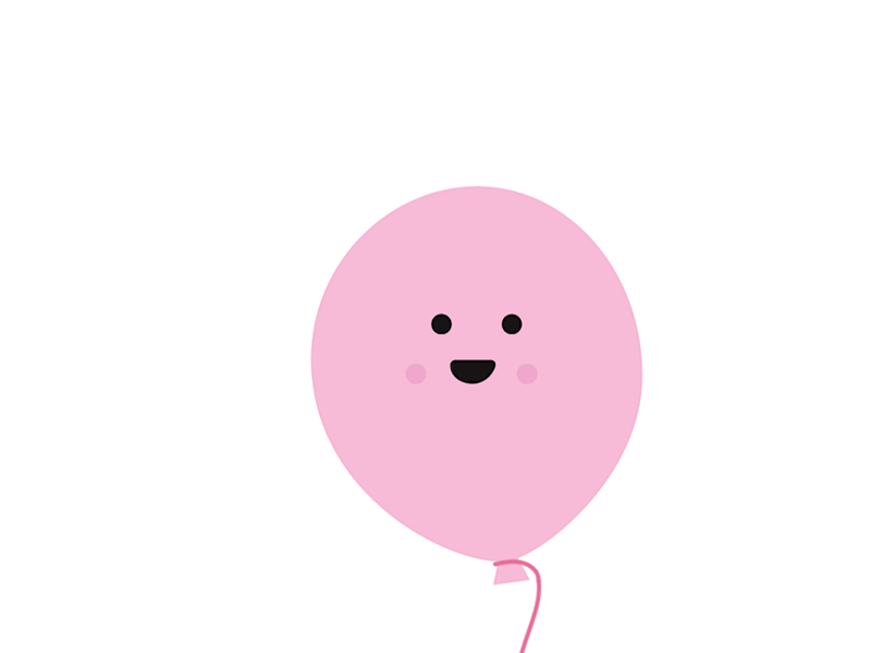 Hello Dribbble animation balloon basketball debut shot design first shot happy face smile