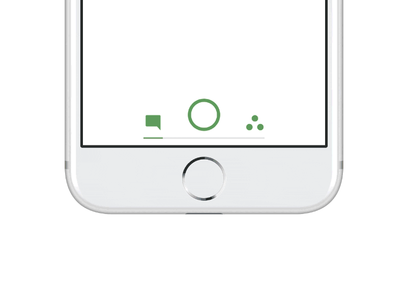 Snapchat's tab navigation in Framer [.gif] framer gif navigation prototype snapchat tab