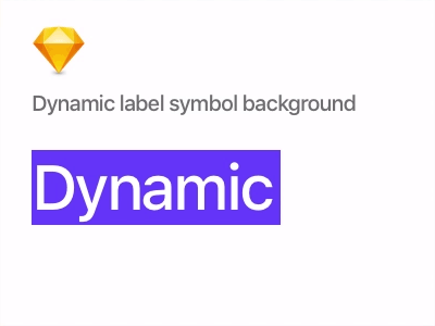 Label symbol with dynamic background technique (sketch)