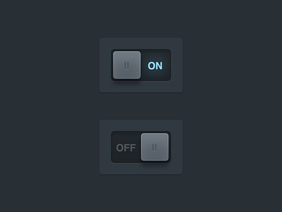 On/Off Toggle button dark off on switch toggle ui