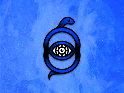 Hello Dribbble! debut design identity logo magic mystical snake spell texture vector