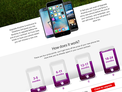 Upgrade anytime promotion e commerce landing page online phone upgrade www