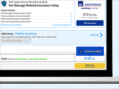 Sticky footer interaction states insurance interaction online sticky footer ui ux web www