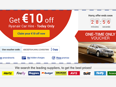 10 euro off - A/B test 10 euro off ab test online ui ux voucher web www