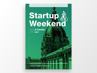 Poster for an Upcoming SW coruña identity startup weekend