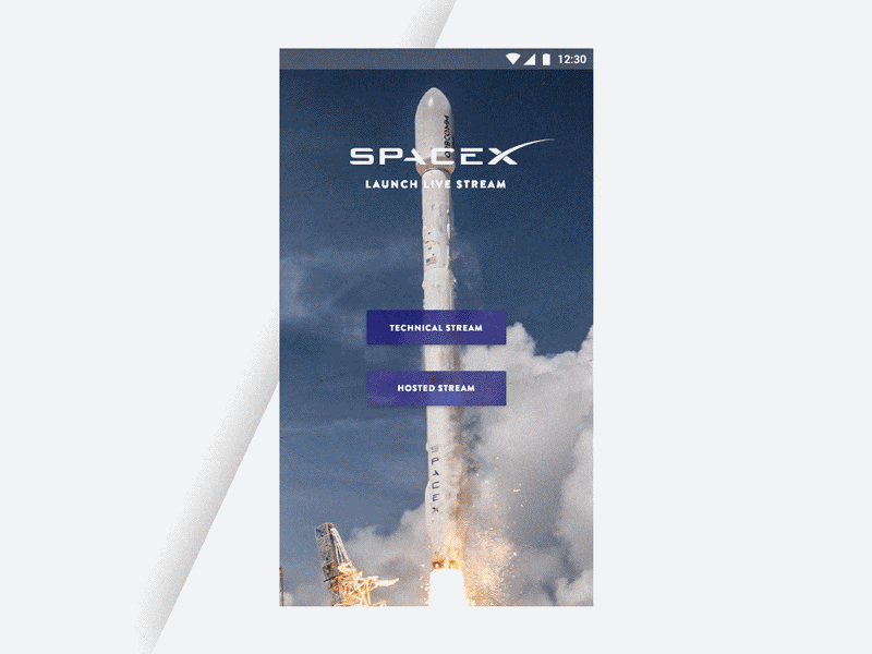 Streaming app for Spacex launch