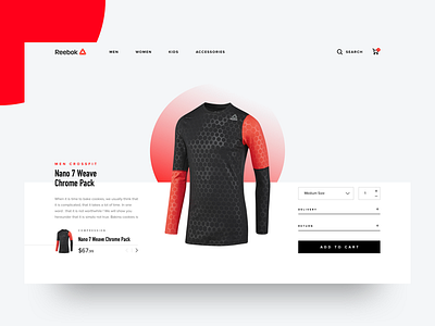 Reebok shop concept - Product Details