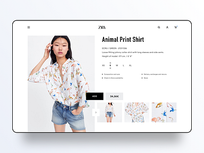 Online fashion concept clothes ecommerce fashion minimal shop ui ux zara