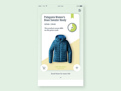 Ethical Outdoors app design mobile outdoors product shopping ui ux