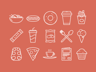 Iconography drink eating food iconography icons illustration meal