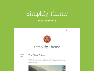 Simplify Tumblr Theme (GIF) blog css3 designerfuel free html5 interface resource simplify theme tumblr ui user