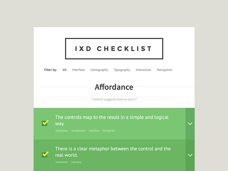 Ixdchecklist dribbble