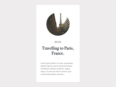 Blog Tile (Reworked) blog card flat paris post preview tile tumblr typography ui
