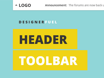 Toolbar - (Free Resource) - HTML5/CSS3/jQuery css3 designer fuel download dropdown form free free resource header html jquery login menu resource toolbar
