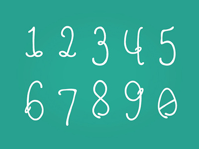Numbers font fun happy numbers quirky type typeface typography wip