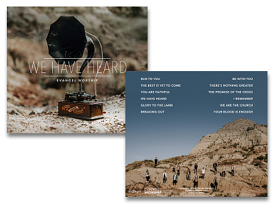 "We Have Heard" album by Evangel Worship cd church design worship
