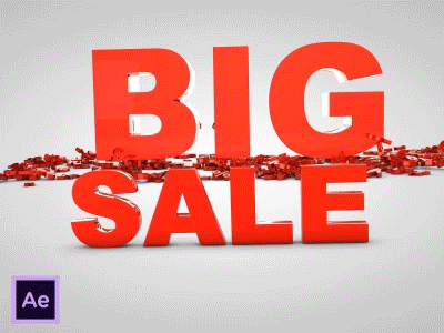 Big Sale advertisement aftereffect discounts marketing graphics motion promo promotion sale sales shopping templates