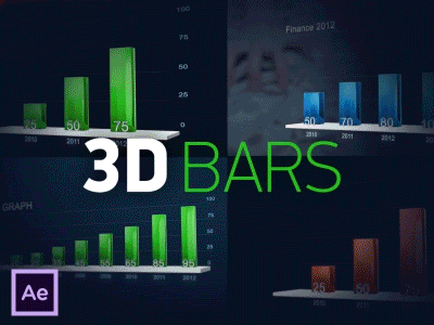 3d Bars aftereffect analysis bar data expression graph graphics info infographics information presentation templates