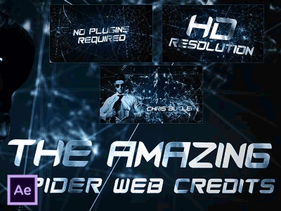 The Amazing Spider Web Intro aftereffect cinematic intro movie opening promo spider templates titles trailer tv youtube