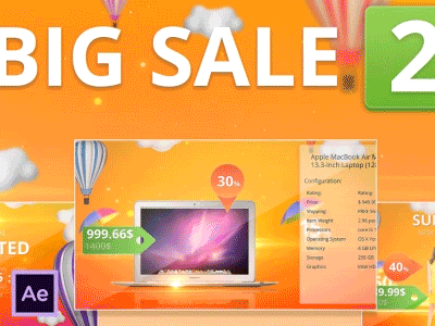 Big Sale 2 aftereffect buy commercial friday marketing price product sale shop shopping templates tv