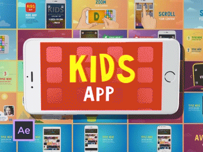 Kids App 1.0 | After Effects template android app apple game ios iphone kids mobile presentation promo promotion templates