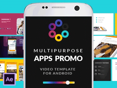 Multipurpose Apps Promo for Android | After Effects Template android app application commercial display mobile phone presentation promo samsung ui youtube