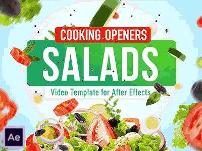 Cooking Intros / Openers - vol 2 | AE Template (Salads) broadcast cook cookware food intro kitchen opener promotion restaurant salads show youtube