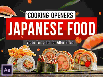 Cooking Intros / Openers - vol 2 | AE Template (Japanese food) broadcast cook cookware food intro japanese kitchen opener promotion restaurant show youtube