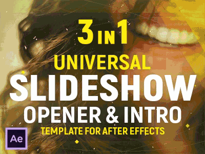 Universal Slideshow Opener Intro | After Effects Template corporate event gallery inspiring intro parallax portfolio promo showreel slideshow titles trailer