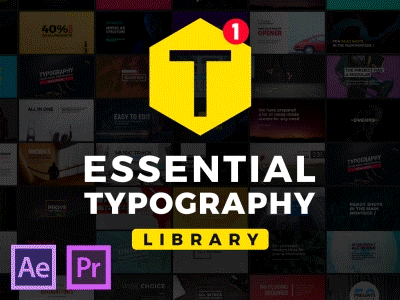 Essential Typography Library | After Effects Template box titles corporate titles elegant essential panel instagram kinetic lower thirds premire subtitles text animation title type