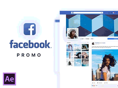 Facebook Profile Promo | After Effects Template facebook instagram intro opener presentation profile promo promotion slideshow social media subscribe youtube
