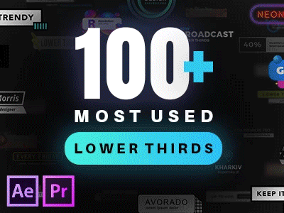 Lower Thirds Pack | After Effects and Premiere Pro Template aftereffect broadcast event instagram intro logo opener presentation promo promotion templates titles tv typography youtube