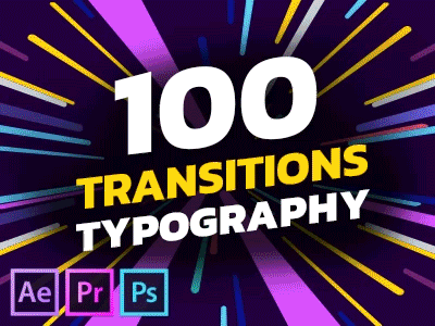 Transitions & Typography | After Effects and Premiere Template aftereffect broadcast event intro logo opener presentation promo promotion templates titles tv typogaphy youtube