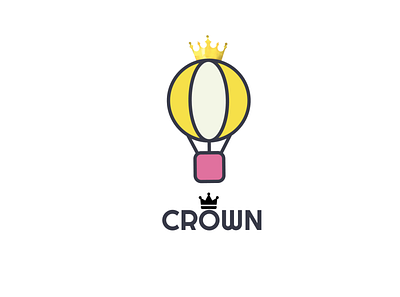 Hot Air Balloon Crown logo branding crown dailylogochallenge design figma illustration logo ui ux