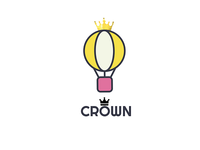 Hot Air Balloon Crown logo