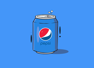 Pepsi Soda Can illustration using adobe illustrator adobe branding design graphic design graphics illustration logo vector