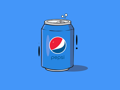 Pepsi Soda Can illustration using adobe illustrator