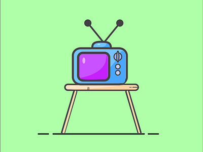 TV Illustration branding design graphic design illustration vector