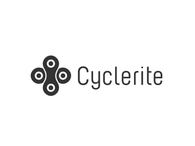 Cyclerite cycling design logo typography