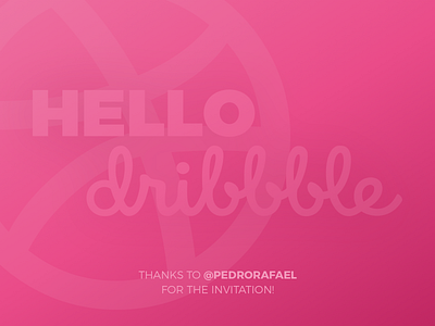 Hello Dribbble! debut dribbble hello