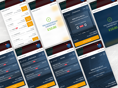 Coral Sports – Cashout Android Widget Concept android app betting cashout concept sports ui ux