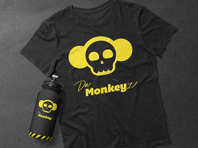 Da Monkeyz apparel bottle design illustration logo monkey tshirt
