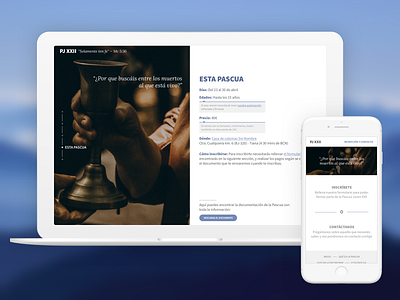 XXII Pascua Joven — Landing Page christian desktop landing page mobile responsive ui design ux design web