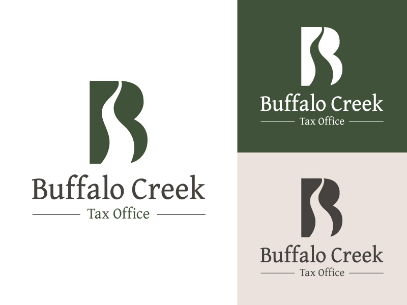 Buffalo Creek branding logo design logo office tax creek buffalo
