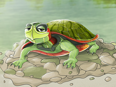 Cory the turtle cell shading character character art character concept character creation character design conceptart illustration turtle turtle power vector art vector artwork