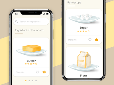 Food app illustrations