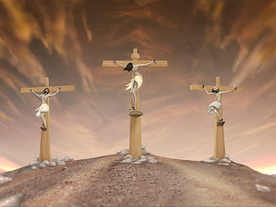 Jesus crucifixion character art christ composition concept art cross crucifixion easter illustration jesus jesus christ