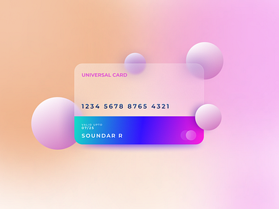 New Universal Card Glassmorphism Style app branding design graphic design typography ui ux
