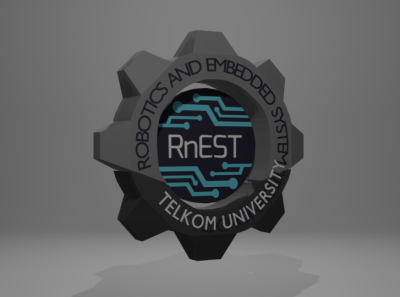 3D Modeling of RnEST Laboratory 3d illustration logo