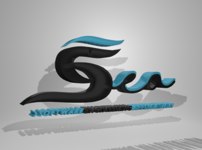 3D Modeling of SEA Laboratory 3d illustration logo